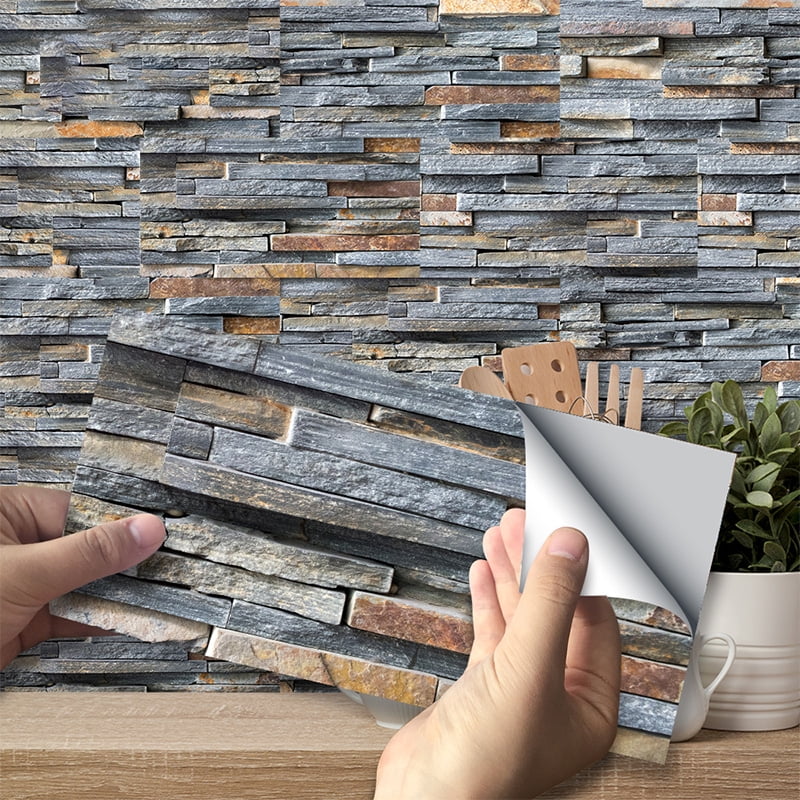 Goory Self-Adhesive Vinyl Flooring Tiles Waterproof Peel and Stick