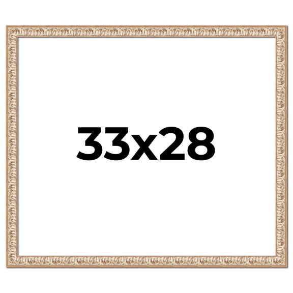 33x28 Frame White Real Wood Picture Frame Width 1.5 inches | Interior Frame Depth 0.5 inches |