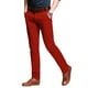 thumbnail image 1 of Pantalones a juego para hombre, ajustados, con parte delantera plana, casual, rojo 36, 1 of 5