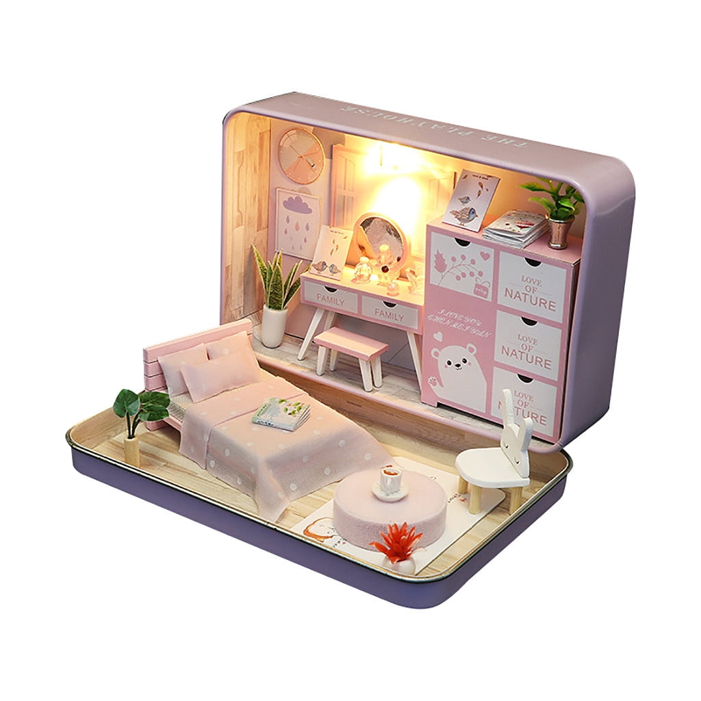 DIY Dollhouse 3D Doll House Kit Theater Box Miniature Furniture Children Toy 