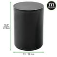 thumbnail image 6 of MDesign 1.7 Gallon Small Round Kitchen Plastic Trash Can with Removable Swing, Black, 6 of 7
