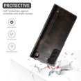thumbnail image 4 of Galaxy S22 Plus Case,Luxury Leather Retro Magnetic Card Holder Wallet Case Shockproof Rubber Hybrid Kickstand Cover with Strap for Samsung Galaxy S22+ 5G,Black, 4 of 5