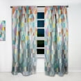 thumbnail image 2 of DESIGN ART Designart 'Modern Patchwork' Modern Curtain Single Panel 52 in. wide x 120 in. high - 1 Panel 120 Inches, 2 of 5