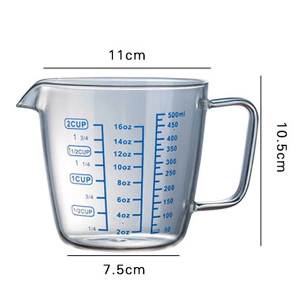 SANWOOD 250ml 500ml Heatresisting Glass Measuring Cup Milk Scale Microwave Measure Jug