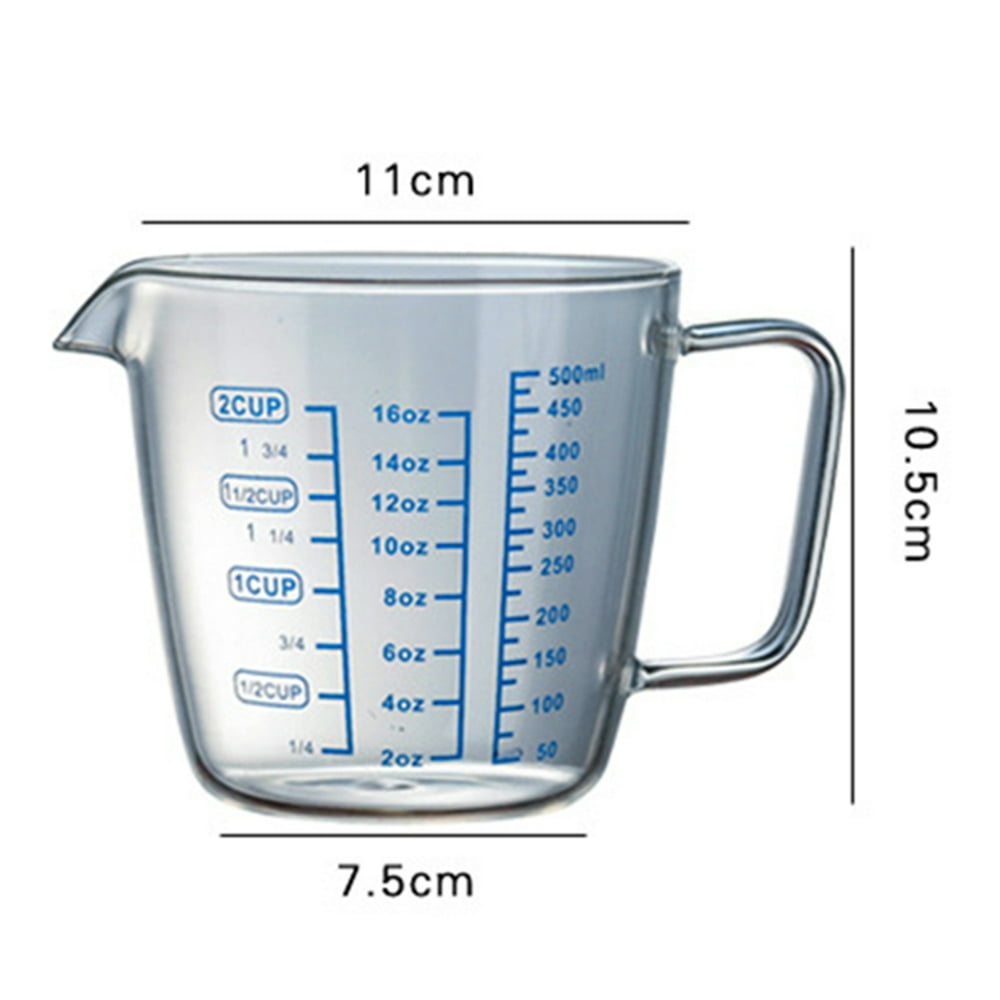 SANWOOD 250ml 500ml Heatresisting Glass Measuring Cup Milk Scale