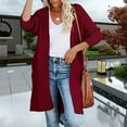 thumbnail image 2 of Annhoo Womens Cardigan Sweaters Fall Long Sleeve Mid-Length Outwear Ladies Trendy Open Front Soft Long Cardigans, 2 of 9