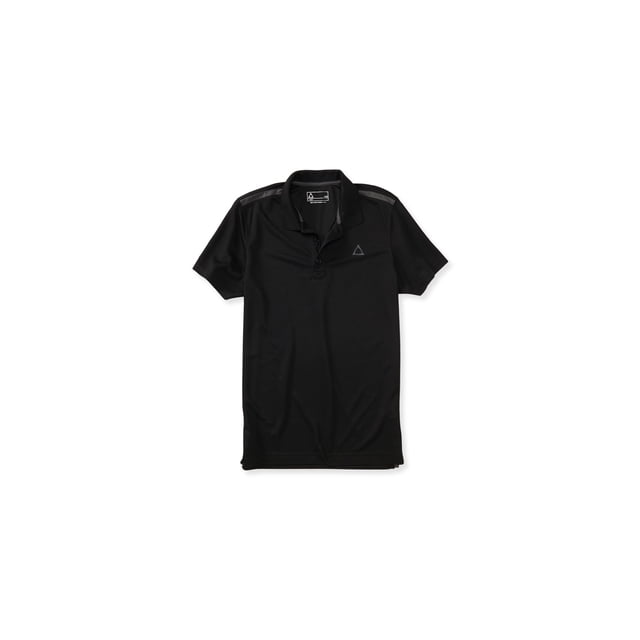 Aeropostale - Polo de rugby activo para hombre, color negro, pequeño Aeropostale polo, rugbi