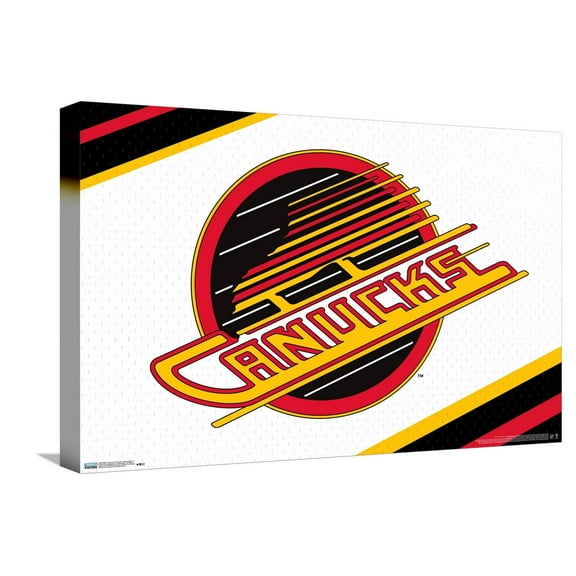 NHL Vancouver Canucks - Retro Logo 19 Canvas Wall Poster, 14.725" x 22.375"