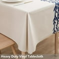 thumbnail image 2 of Heavy Duty Vinyl Table Cloth Plastic Table Cloths for Kitchen Dining Table Wipeable PVC Waterproof Tablecloth for Square Table (60"x 60", Olives), 2 of 6