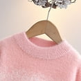 thumbnail image 4 of QTBIUQ Sweater Fashionable Children Pullover Sweater Knitted Thickening Top Children Sweater Knitted Sweater Pink, 4 of 6