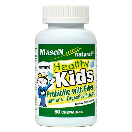 Mason Natural Healthy Kids Probiotique avec fibre supplément alimentaire, 60 count