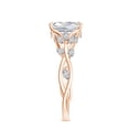 thumbnail image 4 of Vine Art Leaf Style Moissanite Ring Princess Cut Diamond Engagement Ring in Sterling Silver/ Rose Gold Plated Engraved Promise Wedding Band Ring April Birthstone Jewelry, Ring Size 8, 4 of 8