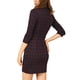 thumbnail image 3 of INSPIRE CHIC Vestido Vintage de Mujer con Manga 3/4 y Cuello Alto a Cuadros L Rojo Oscuro, 3 of 8