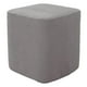 thumbnail image 1 of Funda elástica cuadrada para otomana, decorativa, para reposapiés pequeño gris, 1 of 9