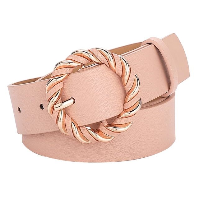 Ceintures pour Femmes Mode Ceintures en Cuir Souple avec Boucle Anneau