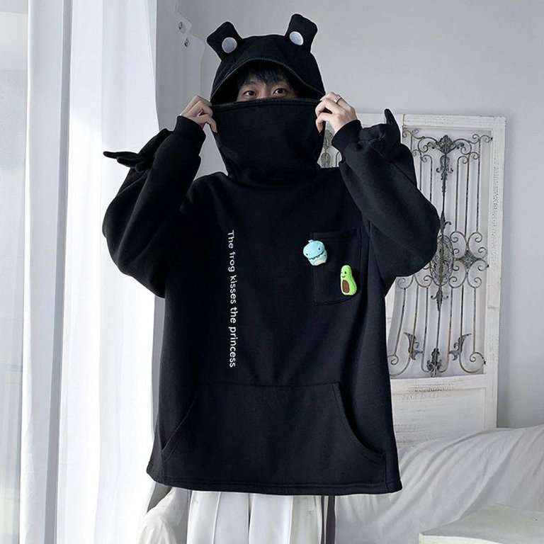 SJENERT Women Novelty Frog Hoodie Cute Animal Shape Zip up Green Hooded Top  Sweatshirt - Walmart.com