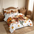 thumbnail image 2 of Erosebridal Pumpkin Bow Queen Bedding 7pcs,Fall Harvest Bedding Comforter Set Queen,Cream,Reversible, 2 of 6