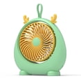 thumbnail image 1 of Ventilador de escritorio USB PP bastante portátil mini ventilador de mesa lindo con velocidad de viento de dos engranajes para el hogar tamaño pequeño verde, 1 of 14