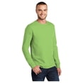thumbnail image 4 of Port & Company Mens Long Sleeve Essential T-Shirt Lime Large, 4 of 6
