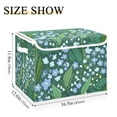 thumbnail image 5 of Yayeee Collapsible Storage Bin with Lid Fabric Closet Decorative Basket with Handles, Blue Flowers Pattern, 5 of 7