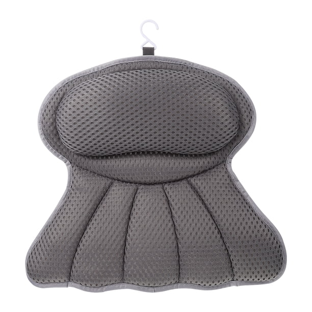 1 PC Bañera Almohada Almohada Spa Baño Almohada Sucker Cabeza Cuello Cuello Almohada (Gris)