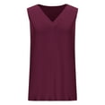 thumbnail image 6 of yillto Womens Basic Tank V Neck Sleeveless Summer Causal Solid Color Loose Shirts Clothes for Women, 6 of 7