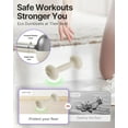 thumbnail image 3 of YOTTOY Dumbbell Set of 2 — 2 lb Each (4 lb Pair) WHITE Non-Slip Hand Weights for Women — Home Gym & Full-Body Toning, 3 of 6