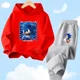 thumbnail image 3 of Ropa de bebé, ropa de abrigo para niño de 2 a 12 años, conjunto de sudadera con capucha, sudadera Sonic 2024 de primavera para niños, ropa para niña, madre e hijo, 3 of 5
