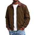 NOLVAREN Big & Tall Men's Utility Jacket, Collared Full Zip Work Jacket ...