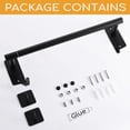 thumbnail image 2 of YDmeet Adjustable Black Steel Towel Rack Wall Mounted, 304 Stainless Bathroom Holder Extendable 14.5-23.6 inch, 2 of 6