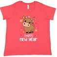 thumbnail image 3 of Inktastic Happy New Year Cute Ox Women's Plus Size T-Shirt, 3 of 5