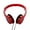 Red, variant on lulshou School Supplies Kubite Kids Wire Headphones On Ear Foldable Stereo Headset for Kids Earphone