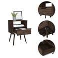 thumbnail image 4 of Modern Dark Walnut Bedroom Nightstand, 4 of 4