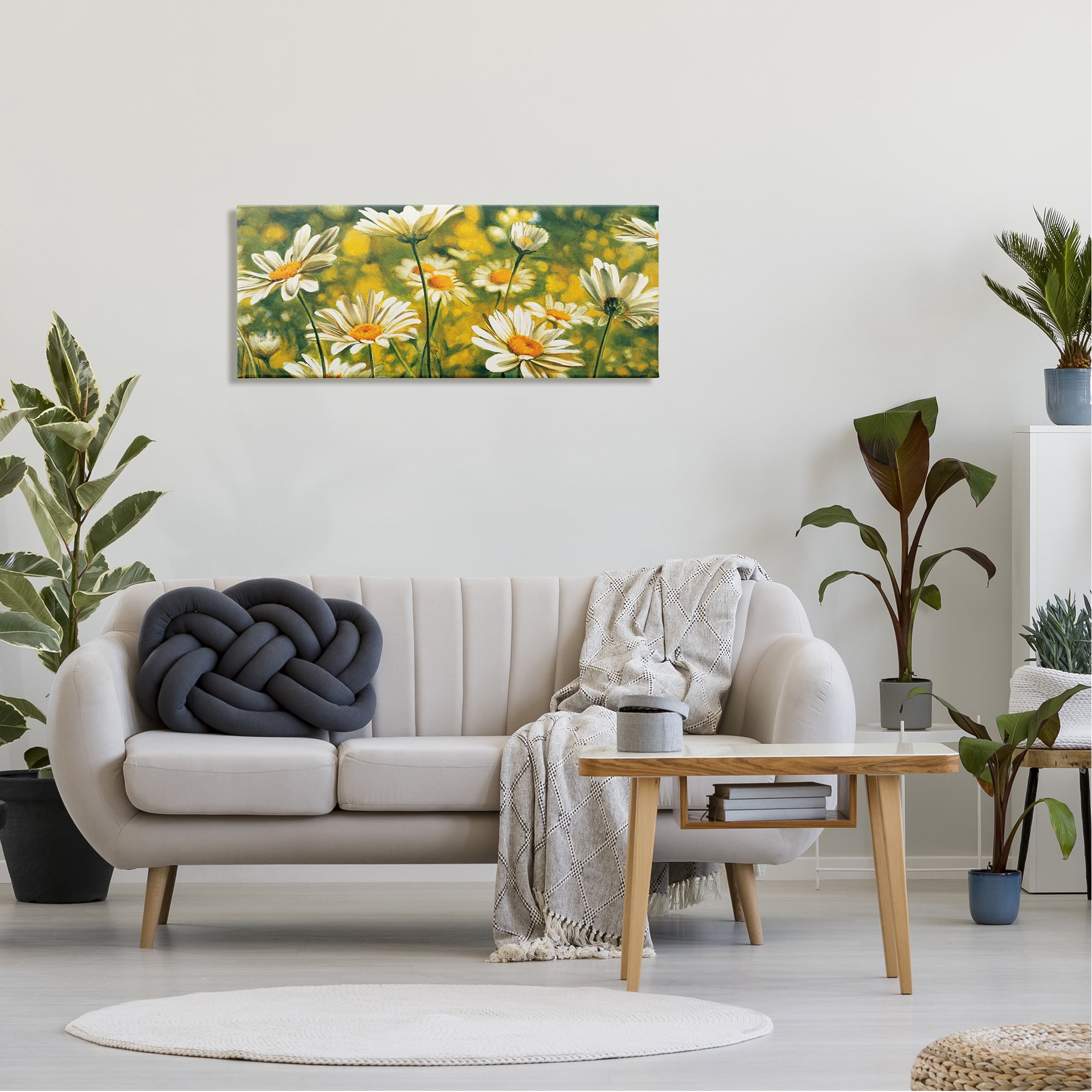 Stupell Wild Daisies Blooming Nature Garden Botanical & Floral Painting Gallery Wrapped Canvas Print Wall Art