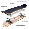 thumbnail image 3 of Colorful hand drawn trendy contemporary abstract shapes seamless Outdoor Skateboard Longboards 31"x8" Pro Complete Skate Board Cruiser, 3 of 5