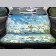 thumbnail image 4 of Jeiento Butterfly Car Seat Covers Full Set of 4 Floral Front and Rear Seat Protectors Blue Bucket Seat Cushion Rear Bench Covers Interior Decorative Accessory Fit for SUV RV Truck, 4 of 6