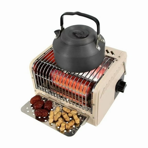 3 in 1 Portable Heater and Stove, 5200BTU Camping tent heater, Outdoor Camping Gas Stove with Shelf for Storage,Adjustable Temperature Camping Heaters for Tent, Fishing, Hiking, Trekking