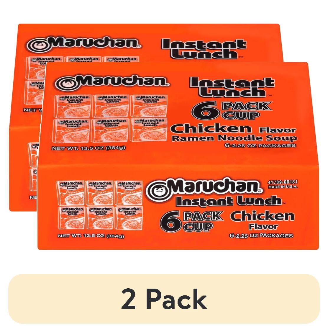 (12 pack) Maruchan Instant Lunch Ramen Noodles, Chicken Flavor, 2.25 oz Cup, Pack of 6