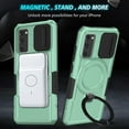 thumbnail image 6 of for Samsung Galaxy S20 FE Case with Camera Sliding Cover, [Compatible with MagSafe] with Magnetic Ring Kickstand, Military Grade Heavy Duty Protection Phone Case for Galaxy S20 FE, Lightgreen, 6 of 10