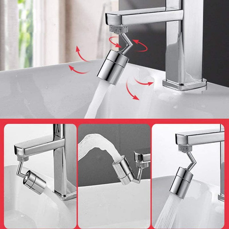 Convenient to Wash Your Face And Gargle Universal Splash Filter Faucet,720° Rotating Faucet Nozzle,Movable Kitchen Tap Head Water Saving Faucet Extender Sprayer Sink Spray 