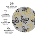 thumbnail image 3 of Pofeuu Golden Glitter Butterflies Print Coasters for Drinks, 4Pack PU Leather Coasters, Bar Drink Coasters for Tabletop Protection, Furniture from Damage-Round Shape, 3 of 6