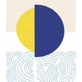 thumbnail image 3 of Bucheli, Jen 12x14 Black Modern Framed Museum Art Print Titled - Blue and Yellow Mod Circles I, 3 of 5