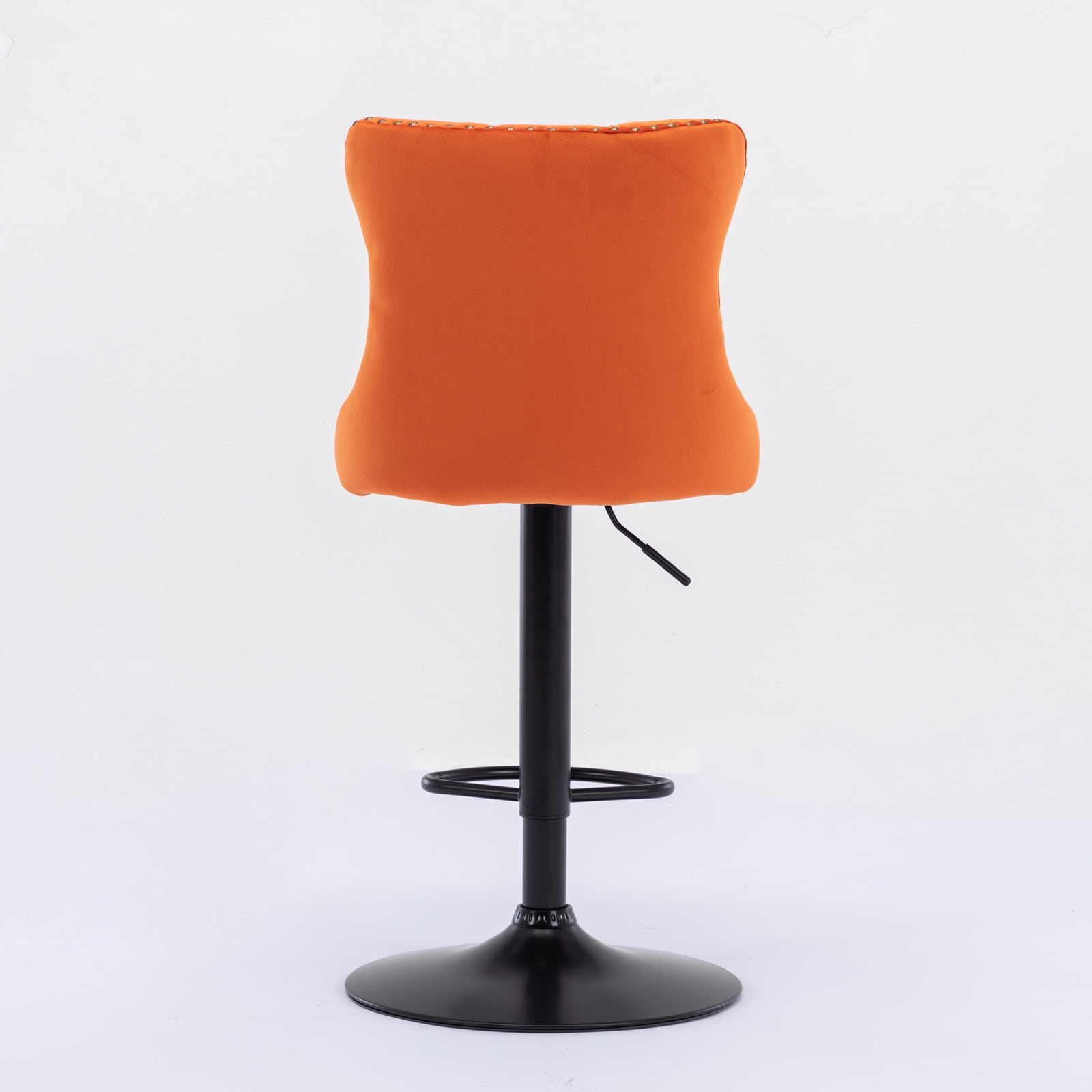 Swivel Velvet Barstools Adjusatble Seat Height from 25-33 Inch,17.7inch base, Modern Upholstered Bar Stools with Backs Comfortable Tufted for Home Pub and Kitchen Island, Set of 2
