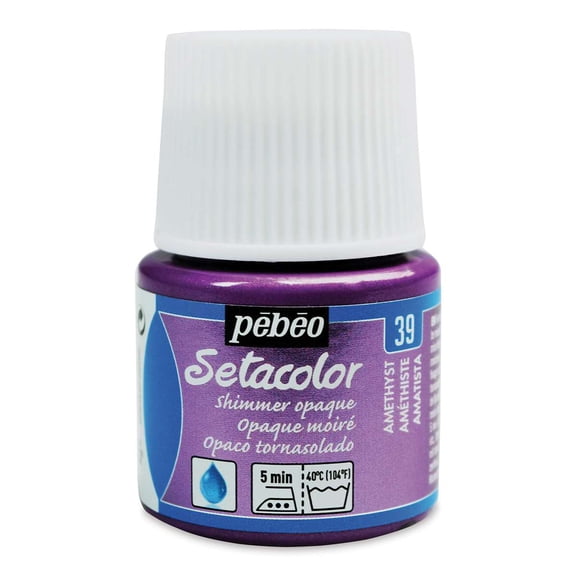 Pebeo Setacolor Fabric Paint - Amethyst, Shimmer, 45 ml bottle