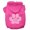 Bright Pink, variant on Pet Dog Cat Hoodie Screen Printed, "Chevron Paw Print"