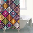 thumbnail image 4 of Multicolor Ethnic Mandala Pattern Shower Curtain 84"x72" ,Bathroom Decorative Shower Curtains Set with 12 Hooks,Modern Waterproof Washable Shower Curtain, 4 of 6