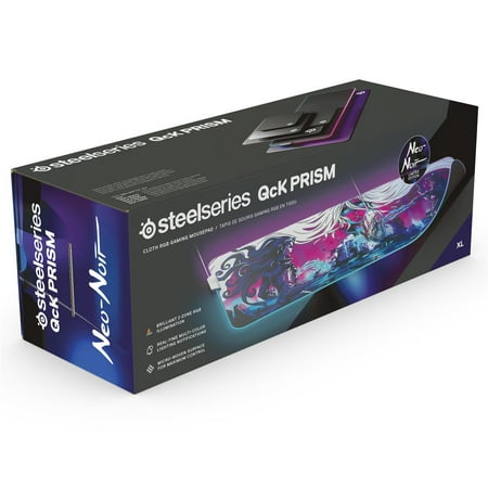 SteelSeries - Qck Prism XL Neo Noir Edition Cloth Gaming Mouse Pad Optimized for Gaming Sensors - Multi