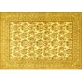 thumbnail image 1 of Ahgly Company Machine Washable Indoor Rectangle Persian Yellow Traditional Area Rugs, 7' x 9', 1 of 4