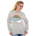 thumbnail image 4 of Friend Zone Funny LGBTQ Cute Rainbow Women Crewneck Sweatshirt Brisco Brands M, 4 of 6