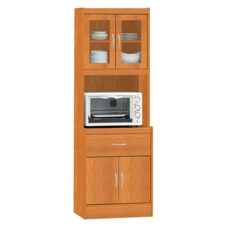 China Cabinet Cherry (Red) with Microwave Shelf